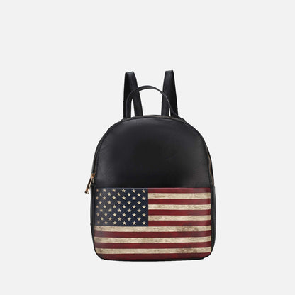 MKF Collection by Mia K. - Briella Flag Print Backpack