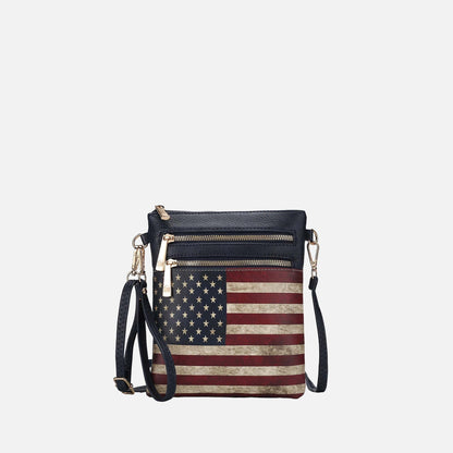 MKF Collection by Mia K. - Genesis Printed Flag Crossbody Bag