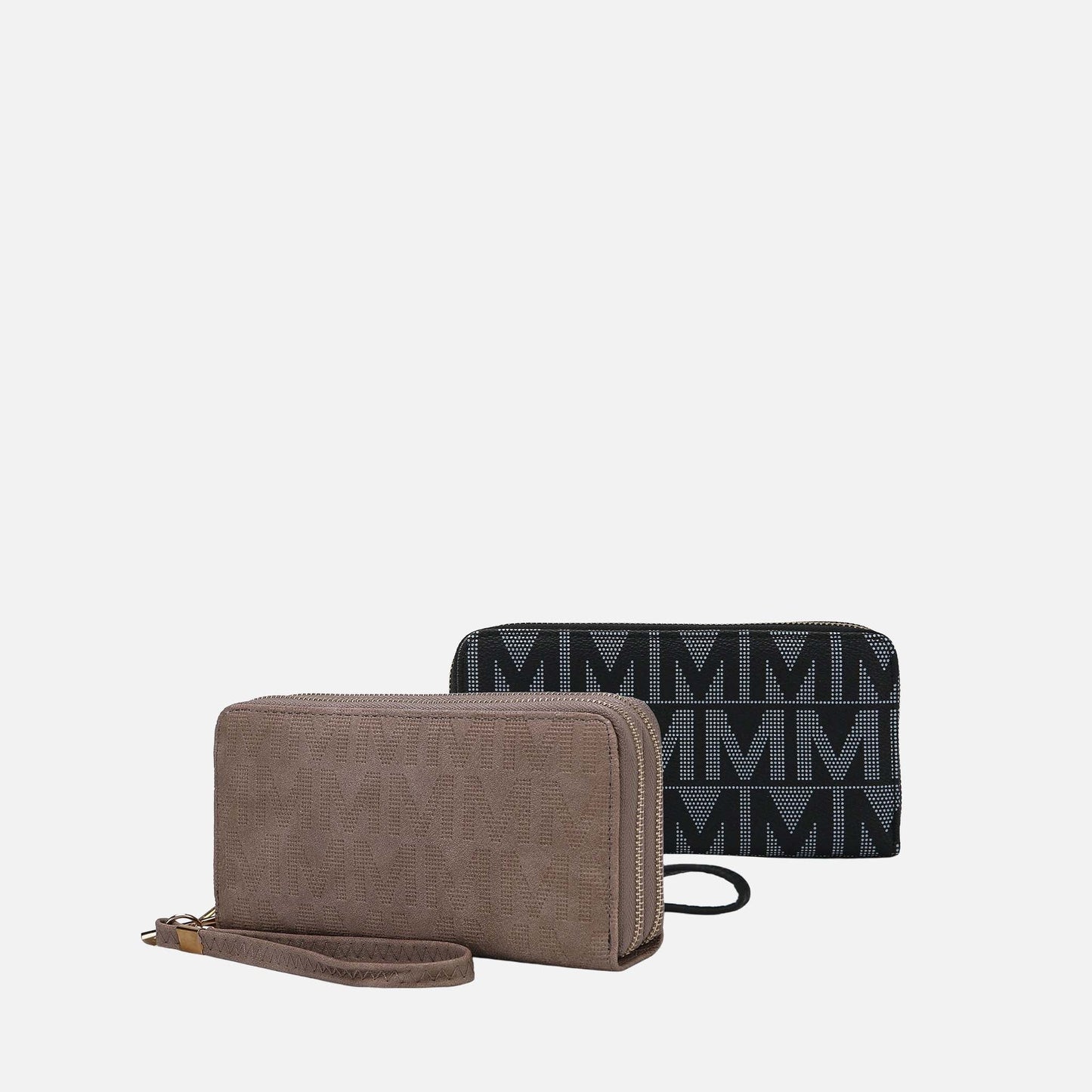 MKF Collection by Mia K. - Kathe Embossed M Signature Wallet Wristlet