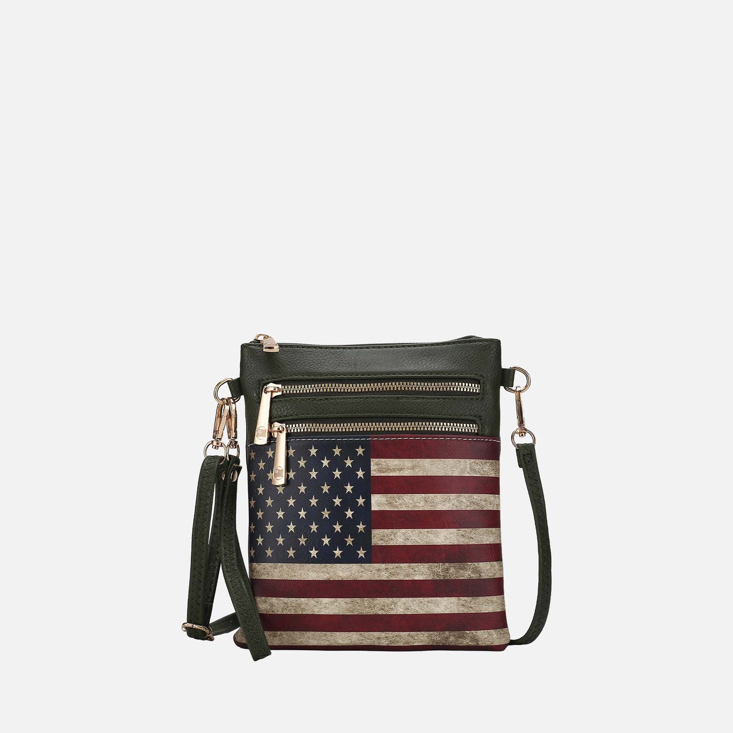 MKF Collection by Mia K. - Genesis Printed Flag Crossbody Bag