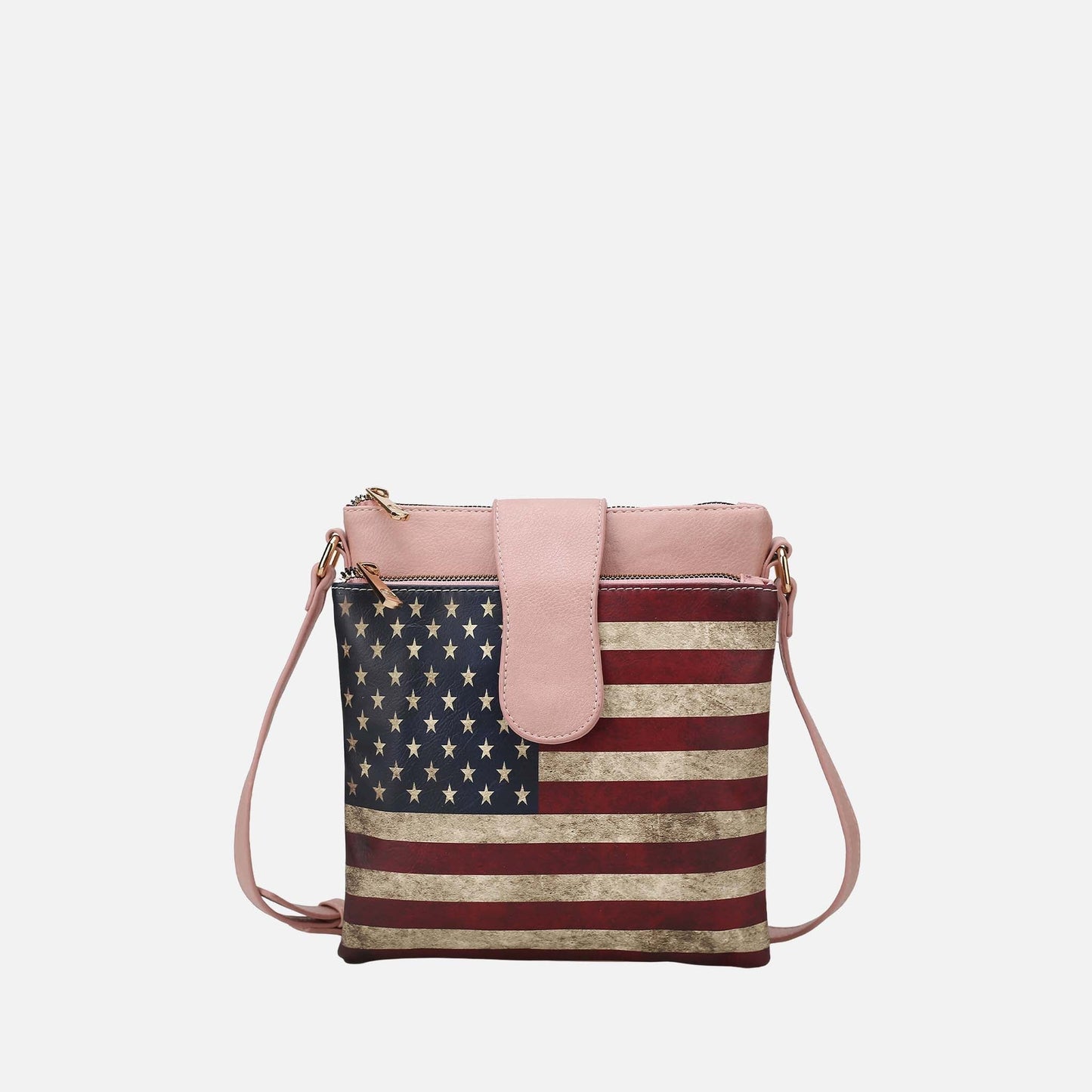 MKF Collection by Mia K. - Josephine Printed Flag Crossbody Bag