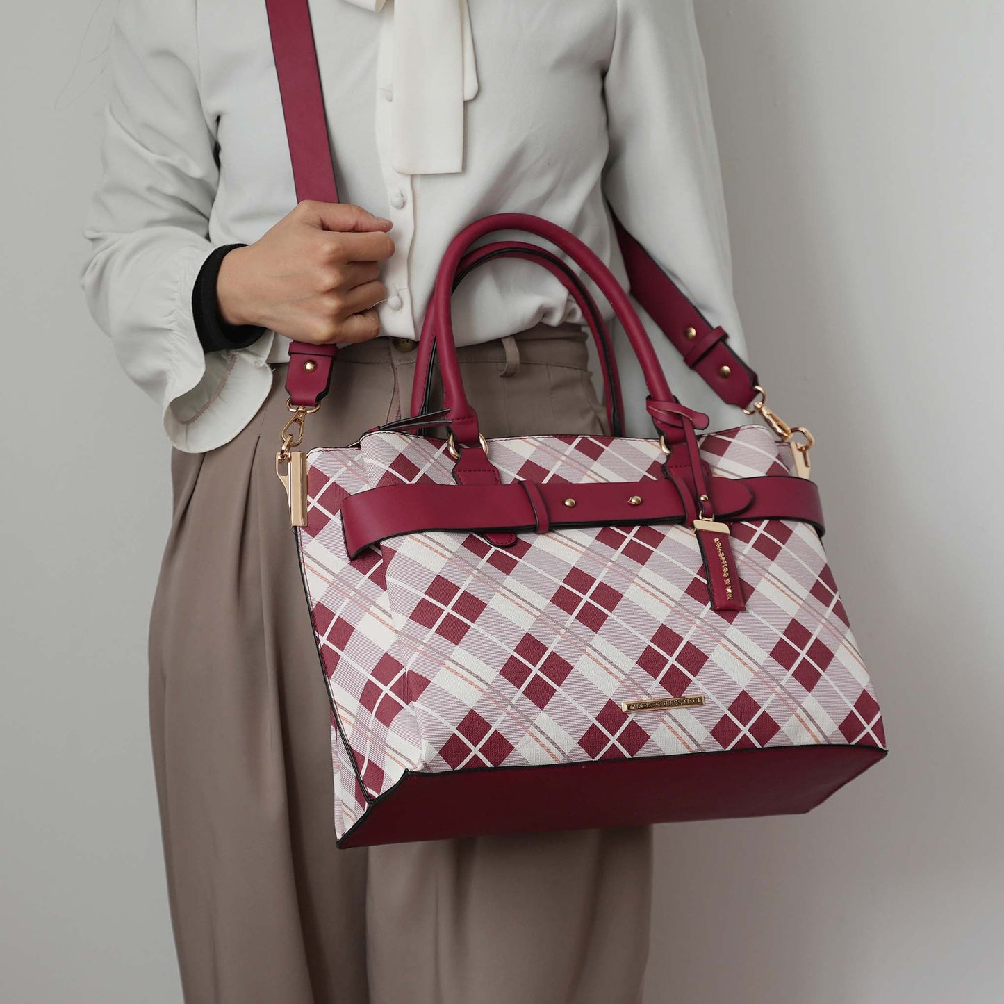 MKF Collection by Mia K. - Vivian Plaid Shoulder Bag