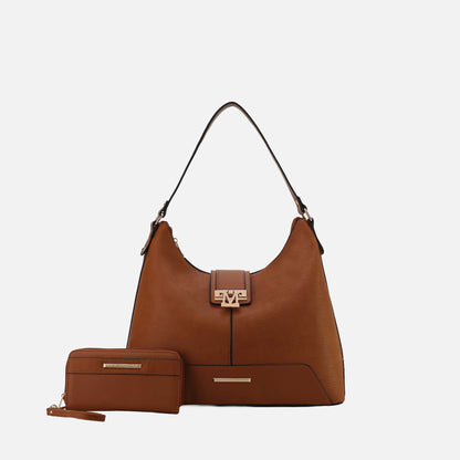 MKF Collection by Mia K. - Graciela Solid Hobo Bag and Set