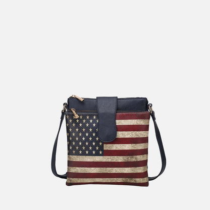 MKF Collection by Mia K. - Josephine Printed Flag Crossbody Bag