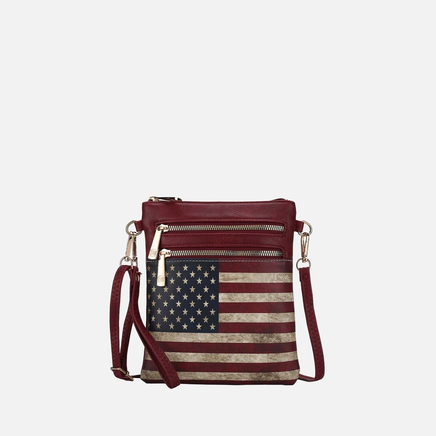 MKF Collection by Mia K. - Genesis Printed Flag Crossbody Bag