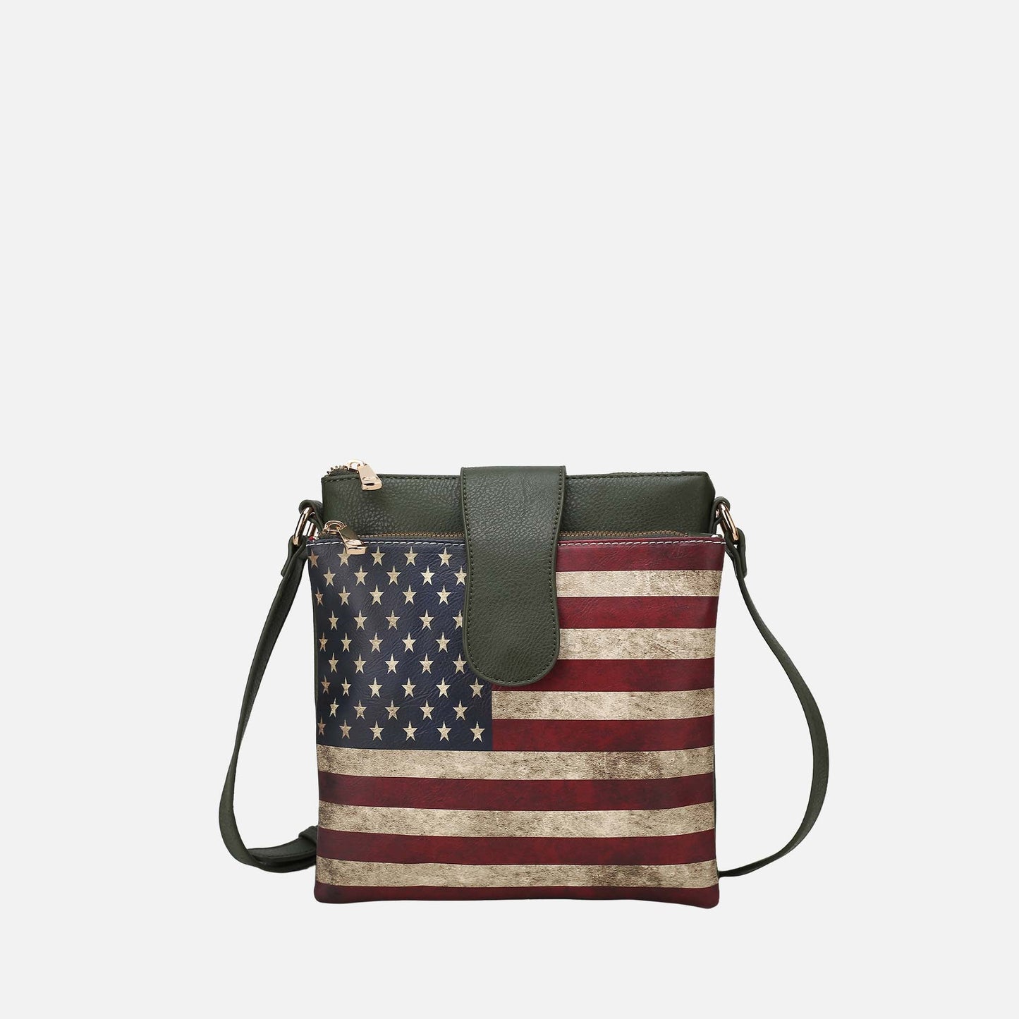 MKF Collection by Mia K. - Josephine Printed Flag Crossbody Bag