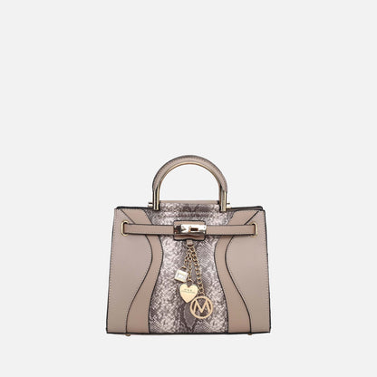 MKF Collection by Mia K. - Cassia Snake embossed Satchel Bag