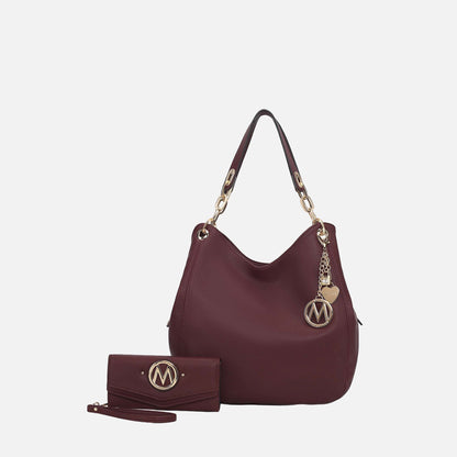 MKF Collection by Mia K. - Ashley Hobo Bag and Wallet Set