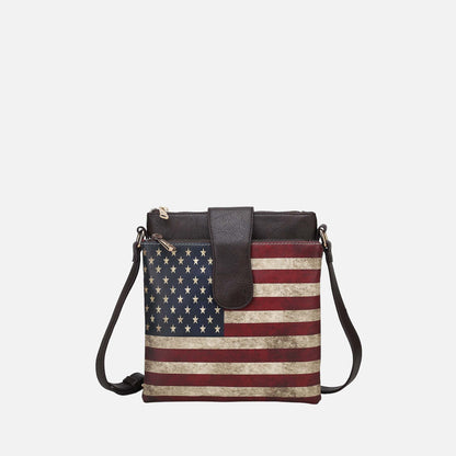 MKF Collection by Mia K. - Josephine Printed Flag Crossbody Bag