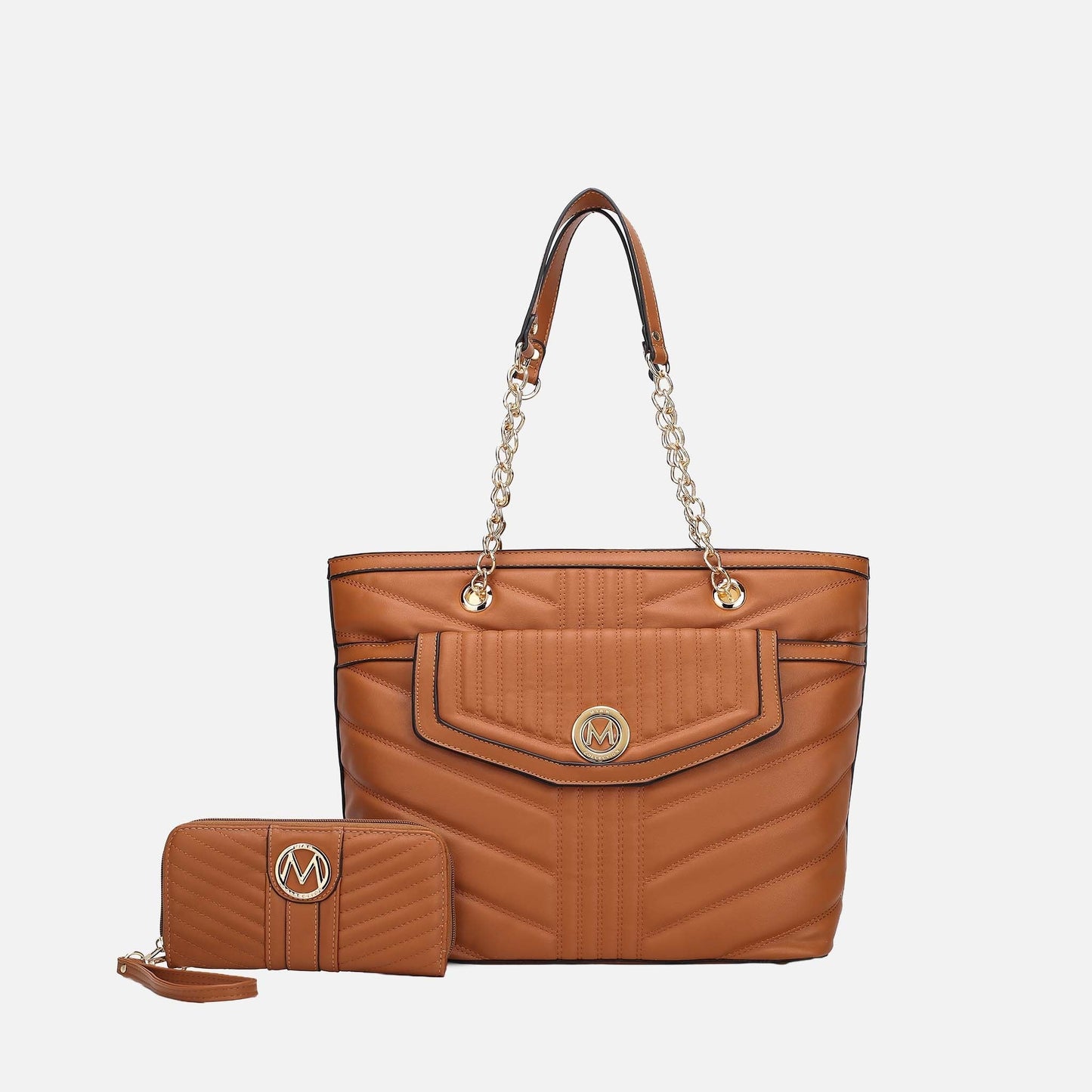 MKF Collection by Mia K. - Chiari Tote Bag and Wallet Set