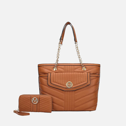 MKF Collection by Mia K. - Chiari Tote Bag and Wallet Set