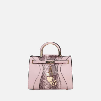 MKF Collection by Mia K. - Cassia Snake embossed Satchel Bag