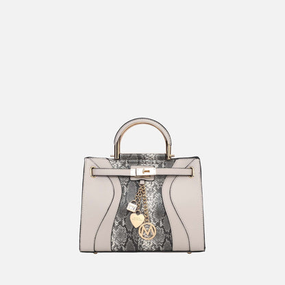 MKF Collection by Mia K. - Cassia Snake embossed Satchel Bag