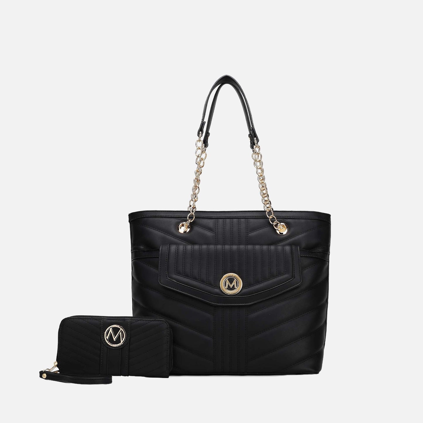 MKF Collection by Mia K. - Chiari Tote Bag and Wallet Set