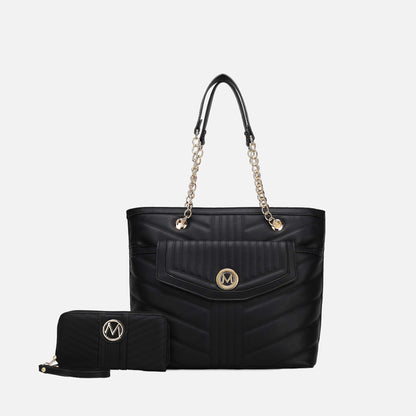 MKF Collection by Mia K. - Chiari Tote Bag and Wallet Set
