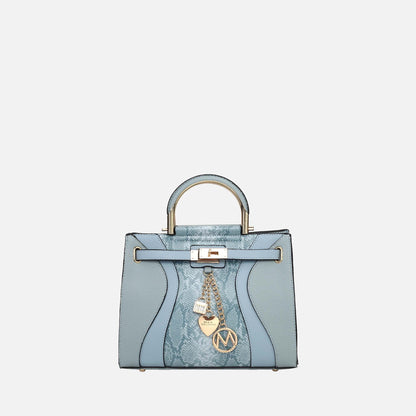 MKF Collection by Mia K. - Cassia Snake embossed Satchel Bag