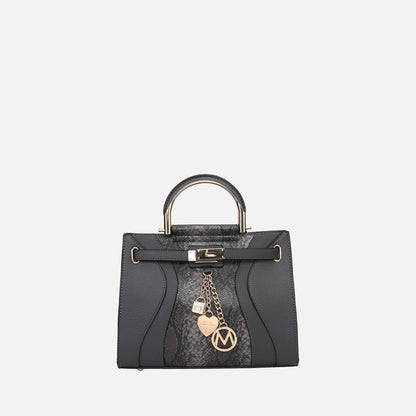MKF Collection by Mia K. - Cassia Snake embossed Satchel Bag