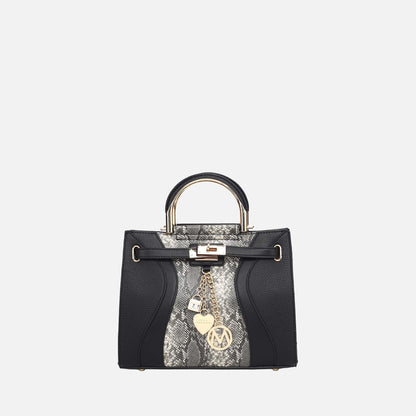 MKF Collection by Mia K. - Cassia Snake embossed Satchel Bag