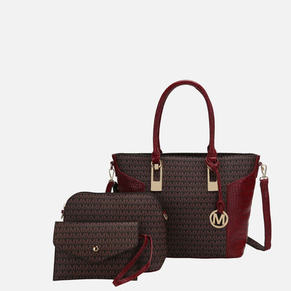 MKF Collection by Mia K. - Shonda Signature Tote Bag and Set