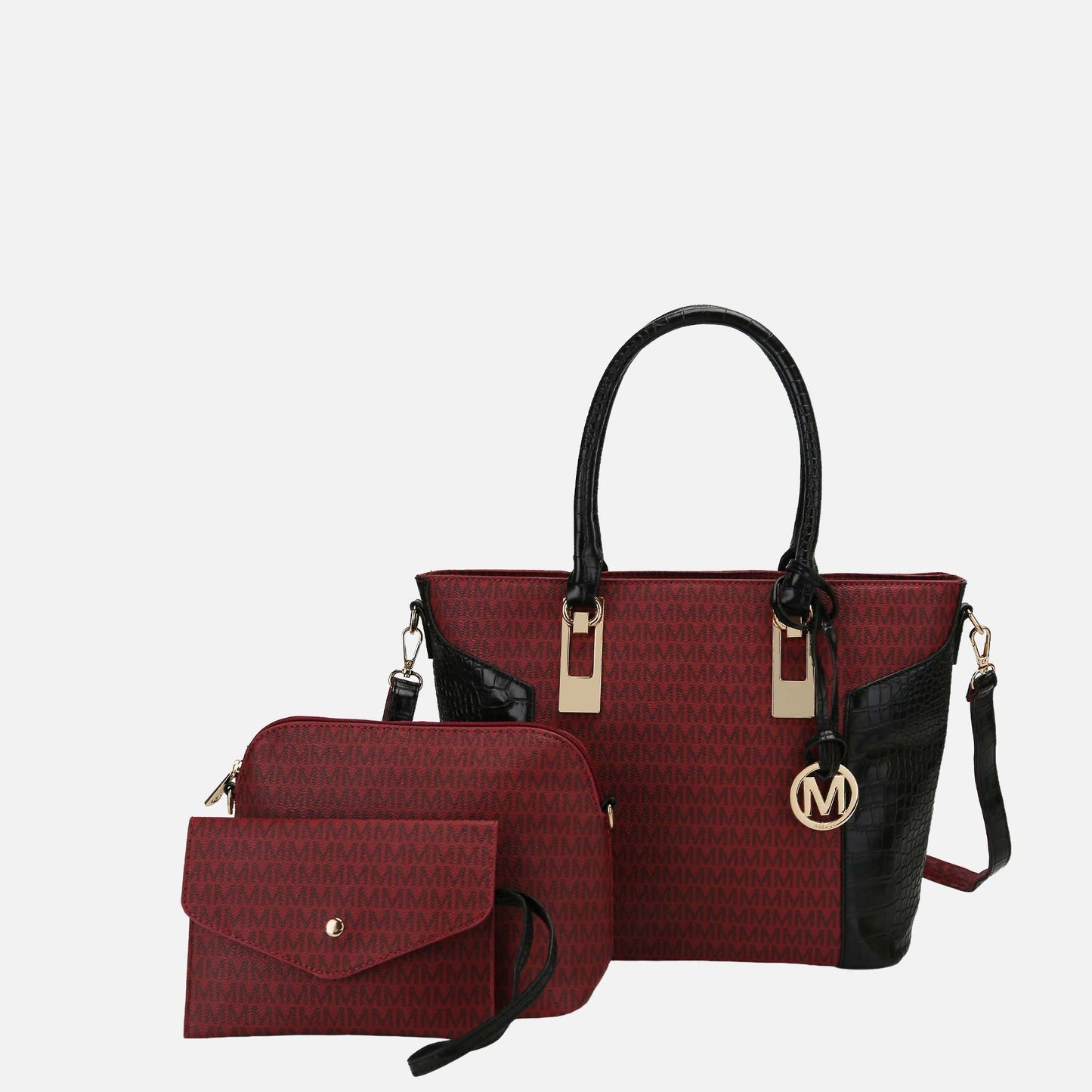MKF Collection by Mia K. - Shonda Signature Tote Bag and Set