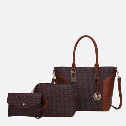 MKF Collection by Mia K. - Shonda Signature Tote Bag and Set