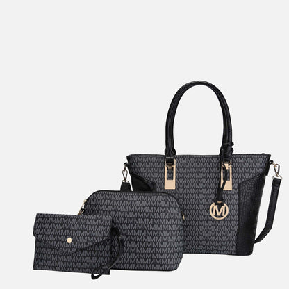 MKF Collection by Mia K. - Shonda Signature Tote Bag and Set