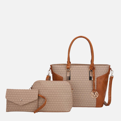 MKF Collection by Mia K. - Shonda Signature Tote Bag and Set