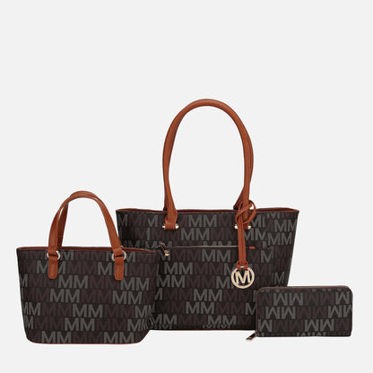 MKF Collection by Mia K. - Lady II Signature Tote Bag and Set