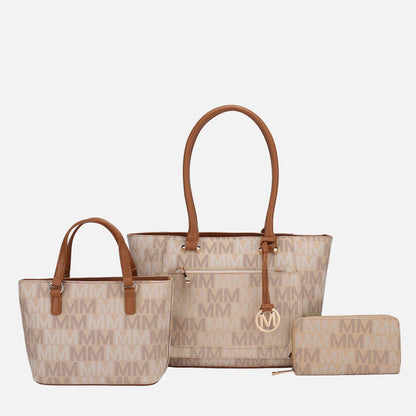 MKF Collection by Mia K. - Lady II Signature Tote Bag and Set