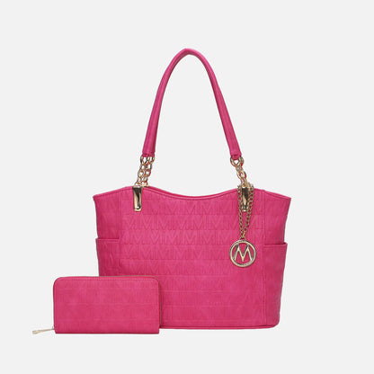 MKF Collection by Mia K. - Allison Signature Tote Bag and Wallet Set