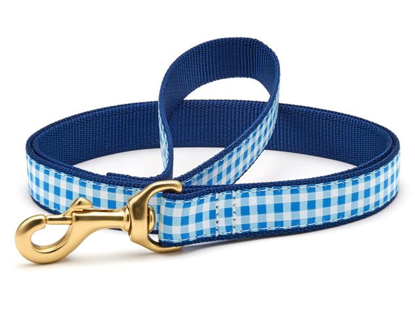 Blue Gingham Collar or Leash - Color: Blue gingham | Pack Of: 1