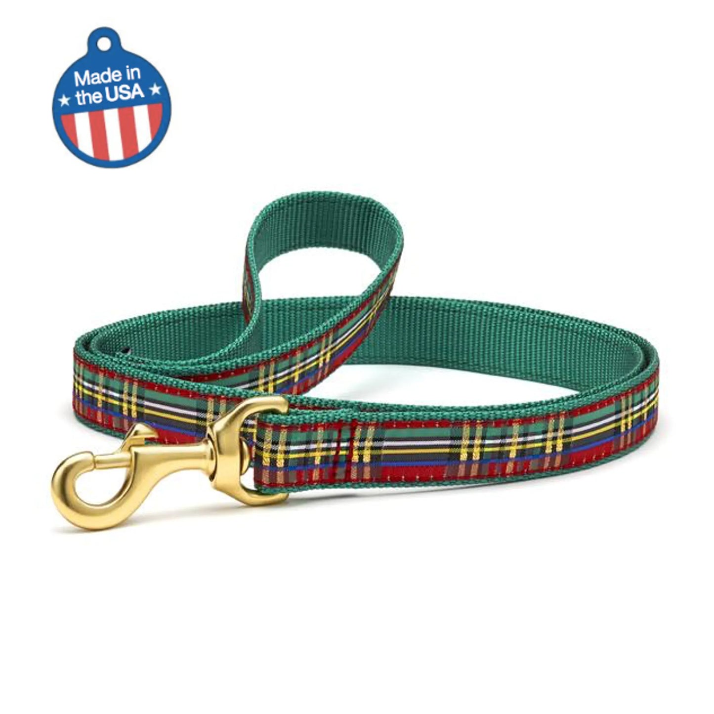 Christmas Sparkle Plaid Collar or Leash - Color: Christmas sparkle | Pack Of: 1