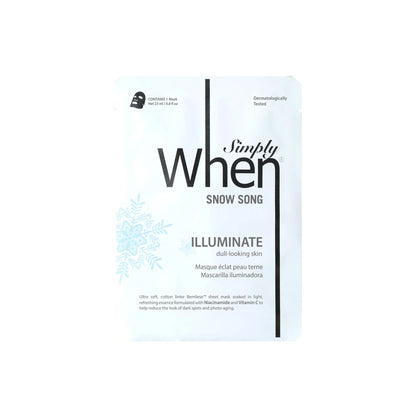 Snow Song Illuminate Ultra-Soft Cotton Linter Bemliese Sheet Mask - Simply When