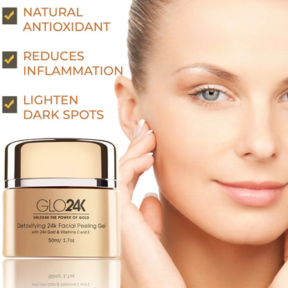 Detoxifying 24k Facial Peeling Gel with 24k Gold & Vitamins C and E