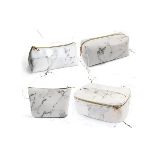 Mirabella 4 in 1 Marbled Cosmetic Bags