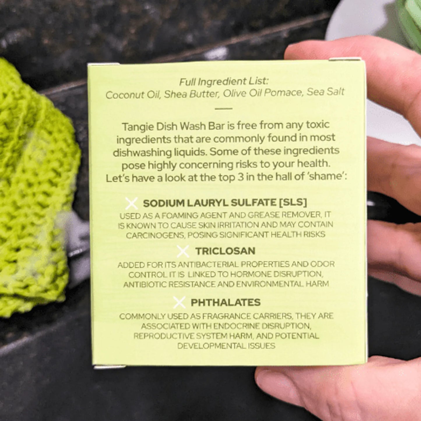 Zero Waste LARGE Dish Washing Soap Bar by Tangie