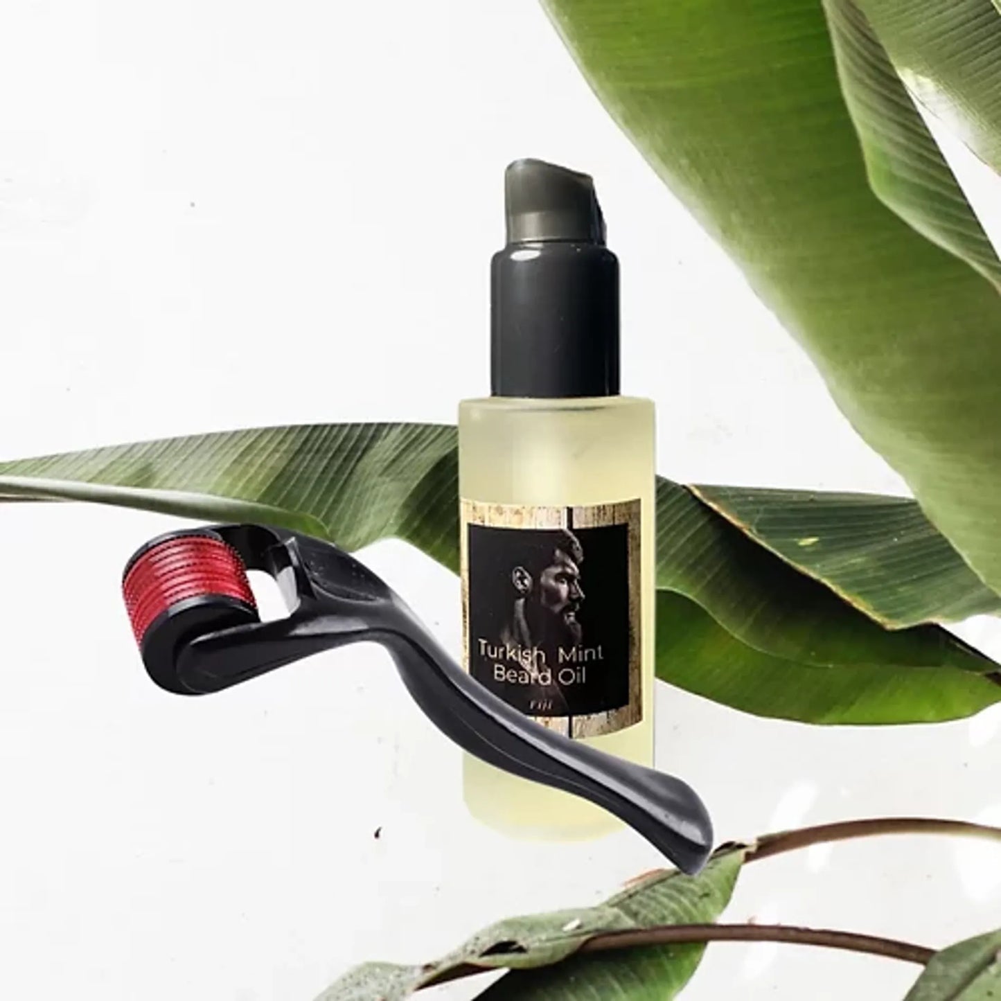 Titanium Steel Derma Roller + Beard Oils