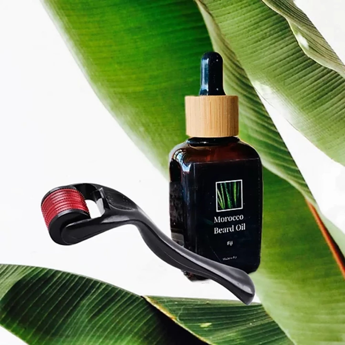 Titanium Steel Derma Roller + Beard Oils