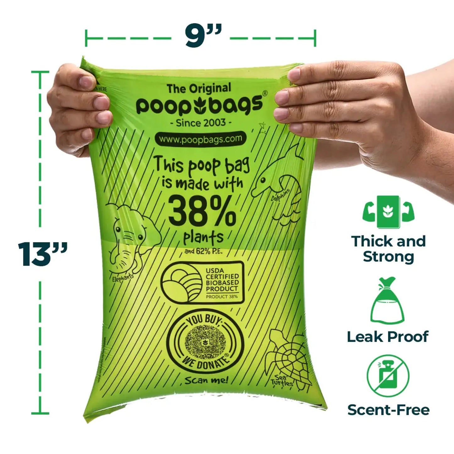 The Original Poop Bags(R) 120 USDA Biobased Countdown Rolls(R)