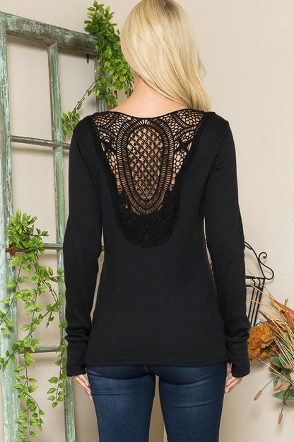 Back Patch Thumbhole Top