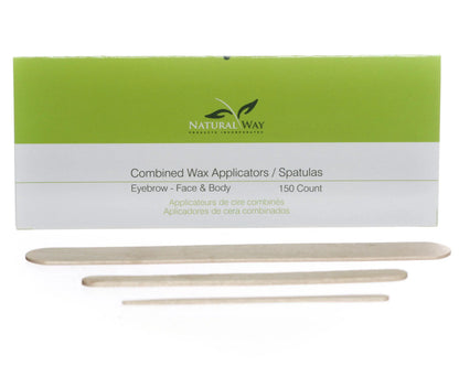 Combo Wax Applicators (50 Eyebrow, 50 Facial, 50 Body)