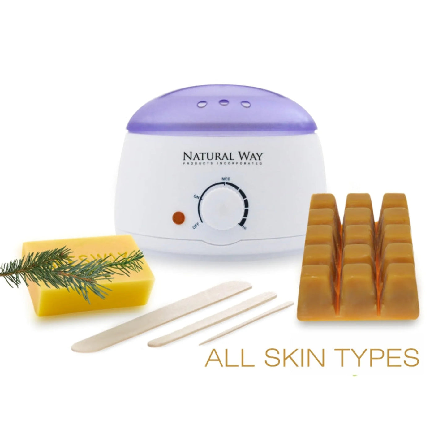 Natural Way Hard Wax: Face & Body Waxing |Hard Wax Warmer Kit