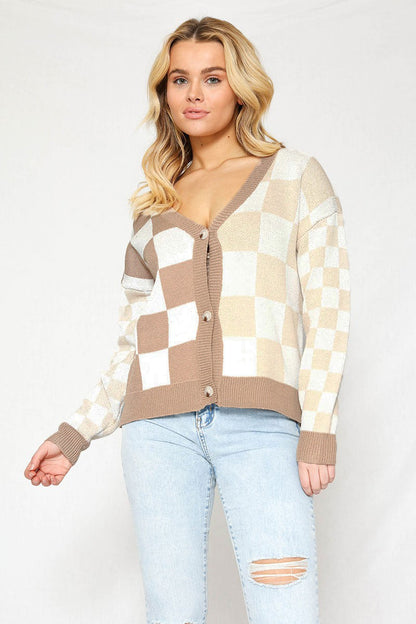 Checkered Cardigan