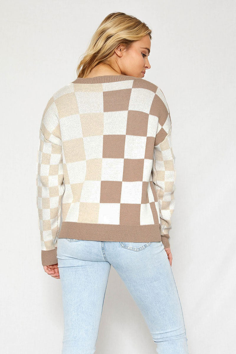 Checkered Cardigan