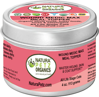 Wound Medic Max Meal Topper* Master Wound, Skin & Coat Support For Dogs & Cats*