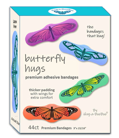 Hug-a-BooBoo "Butterfly Hugs" Premium Bandages 44ct Box