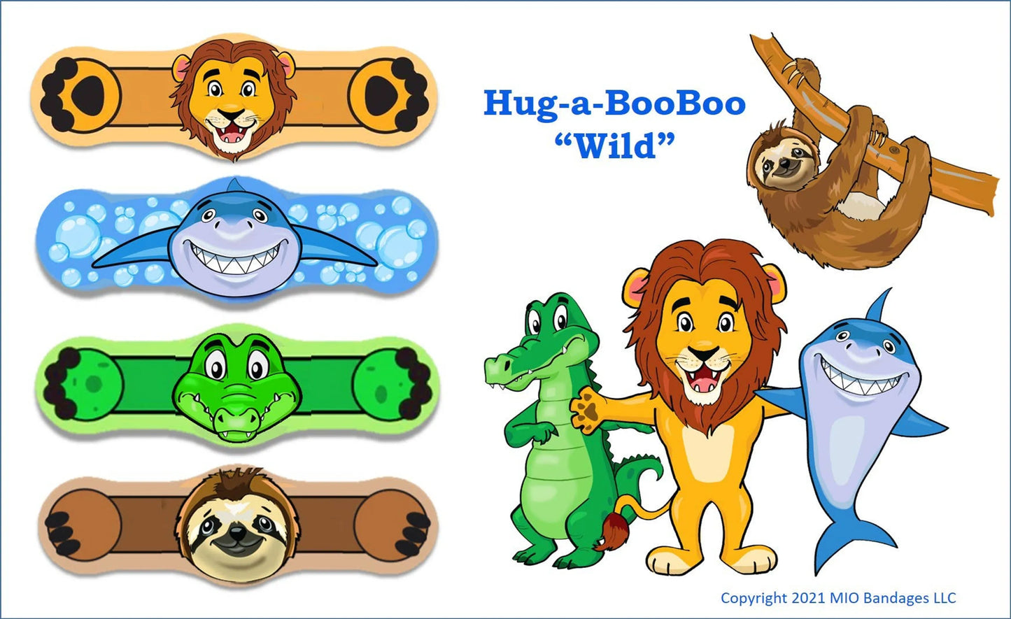 Hug-a-BooBoo "WILD!" Animal Bandages 20ct Box