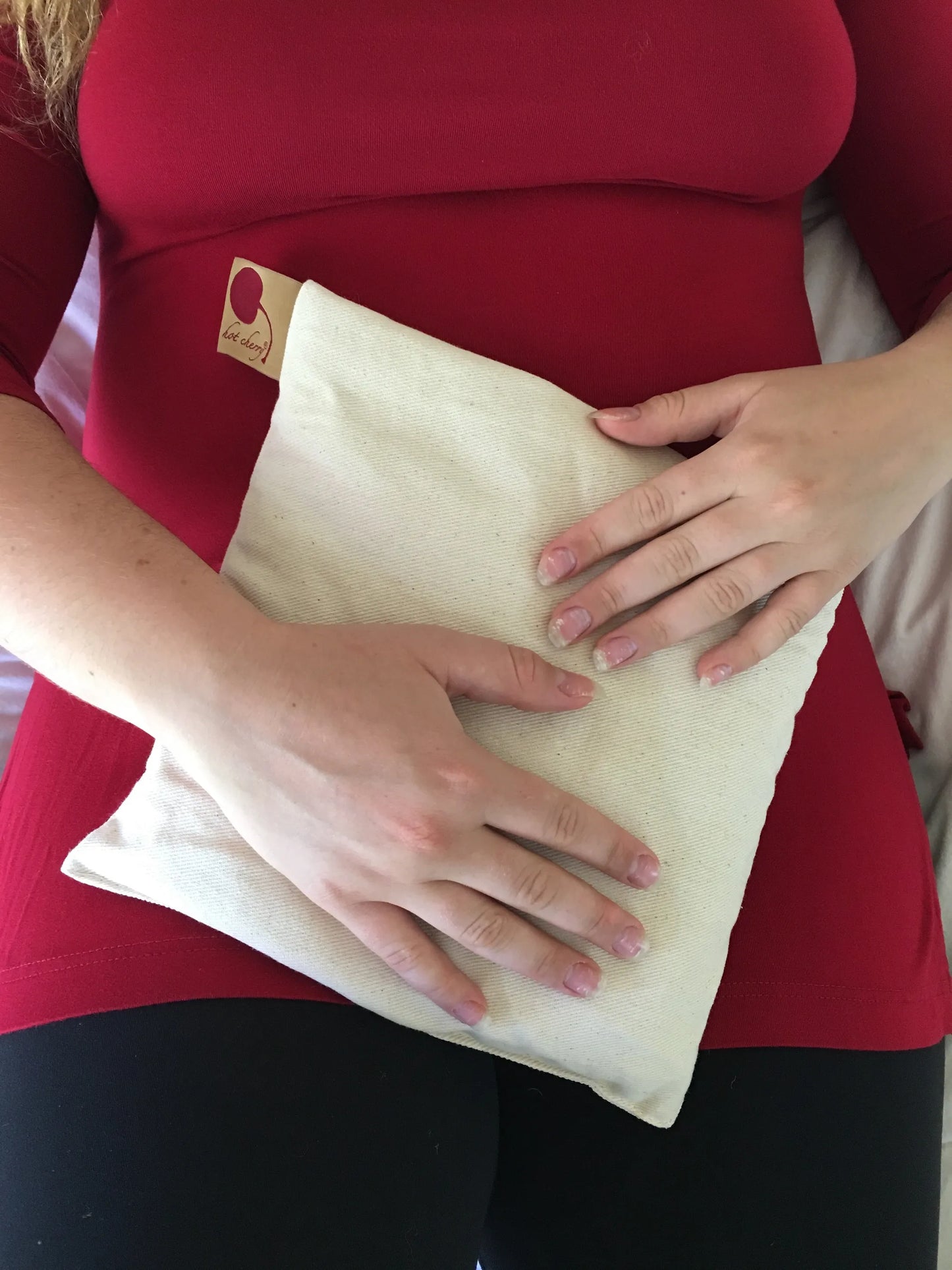 Hot Cherry Red Ultra Suede Square Pillow in pie box