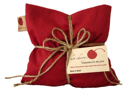 Hot Cherry Red Ultra Suede Square Pillow in pie box