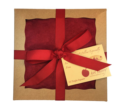 Hot Cherry Triple Square Pillow